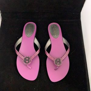 Cole Haan purple leather sandals